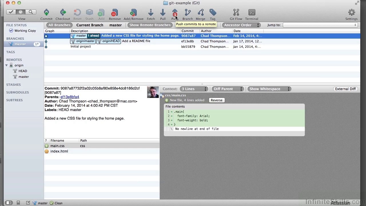 Learning GIT Training Video Tutorial Committing Changes With SourceTree