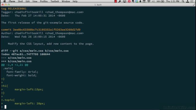 Learning GIT Training Video Tutorial Using Tags With The Command Line