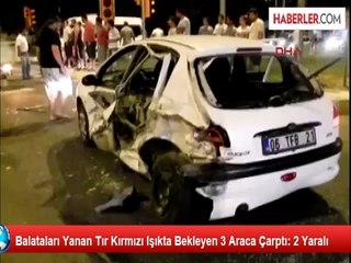 Freni Patlayan Tır İşyerine Girdi