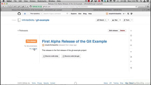 Learning GIT Training Video Tutorial Creating Github Releases