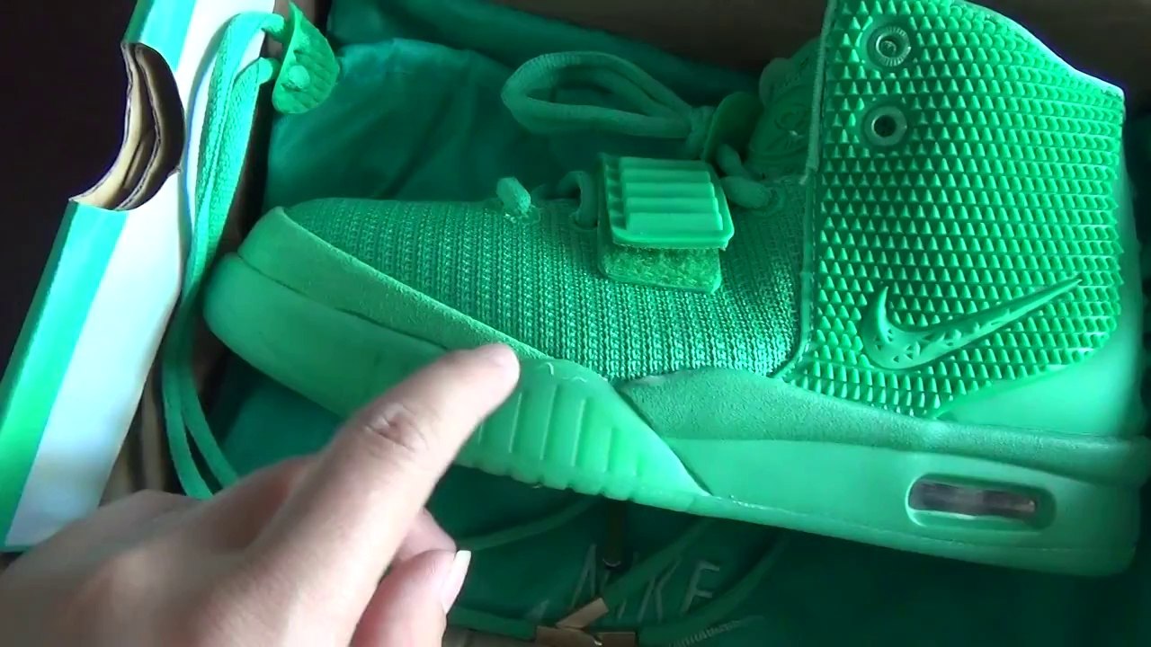 Wholesale Cheap AAA Perfect Nike Air Yeezy 2 "Green Unboxing Review