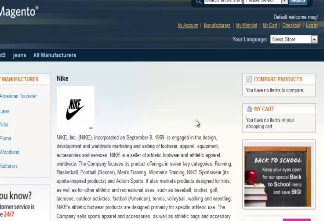 Advance Shop By Brand / Manufacturer Magento Extension - Frontend by Biztech Consultancy