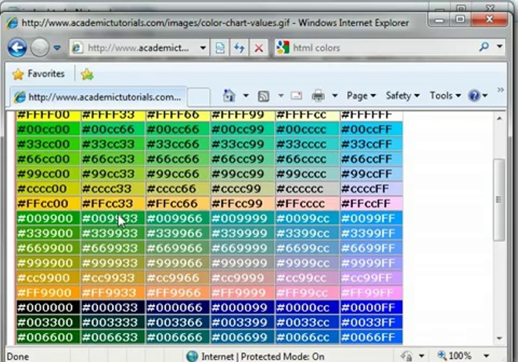 HTML Tutorial 08 - Body Tag Continued and Color Codes