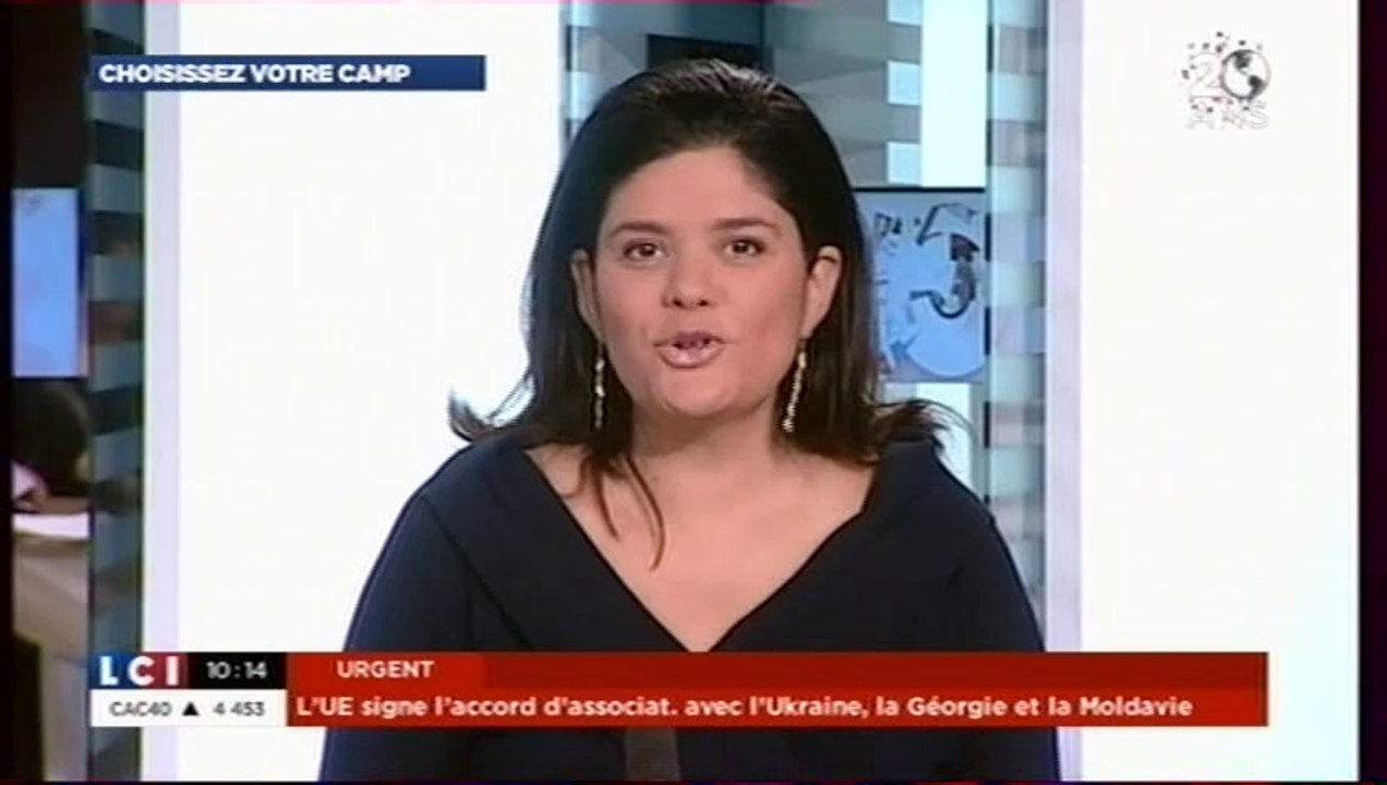 Raquel Garrido invtée à "Choisissez votre camp" sur LCI le 27/06/2014