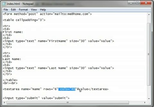 HTML Tutorial 17 - More Forms