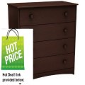 Best Price South Shore Angel 4 Drawer Chest, Espresso Review