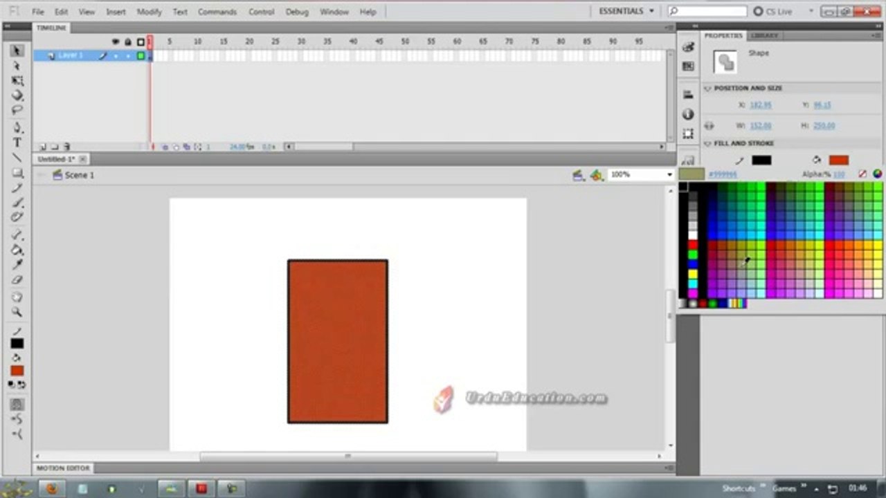 adobe flash cs5 complete urdu clases 2