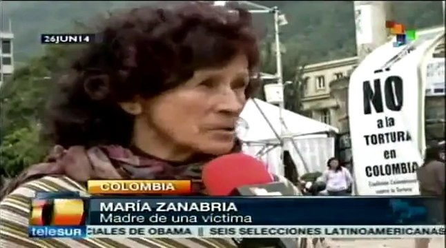 Colombianos recuerdan y repudian la tortura en el país