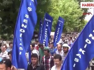 Grev Ertelemesine Cam İşçilerinden Tepki Yürüyüşü