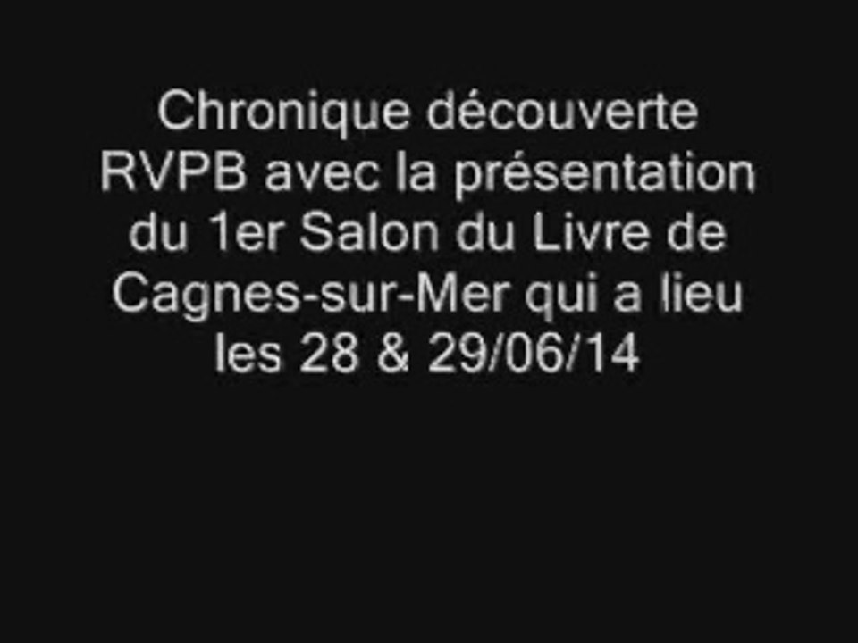 Salon du Livre de Cagnes-sur-Mer, présentation