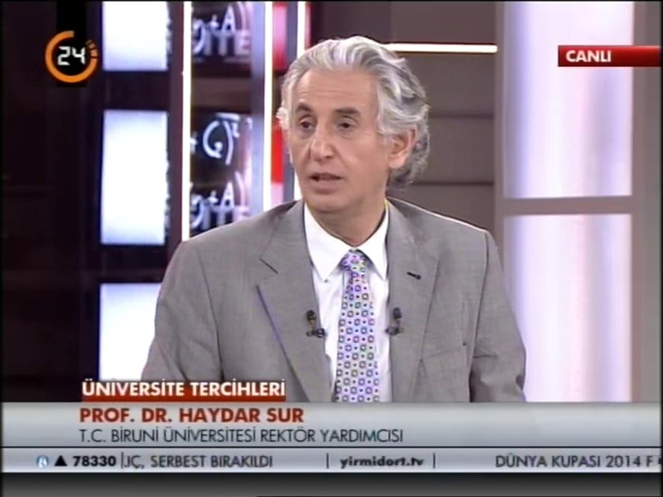 Sağlık Bilimleri Fakültesi Dekanı ve Rektör yardımcımız sayın Prof. Dr. Haydar Sur "Üniversite Tercihleri" programında (1.Kısım)