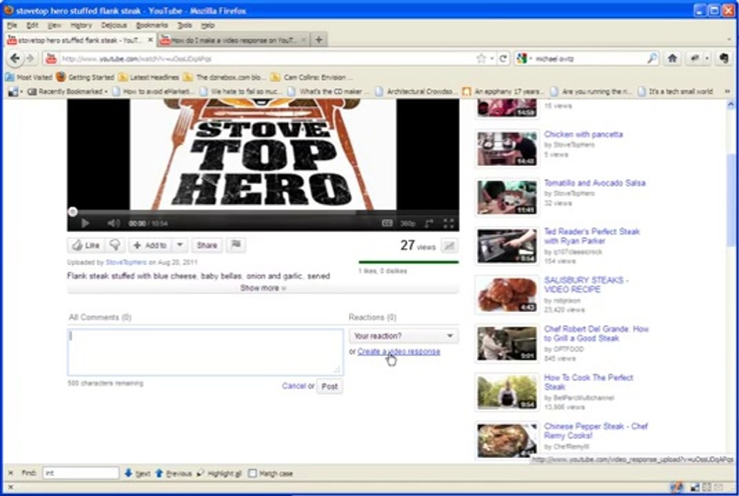 Video Response Tutorial _ Cooking Contest _ StoveTop Hero