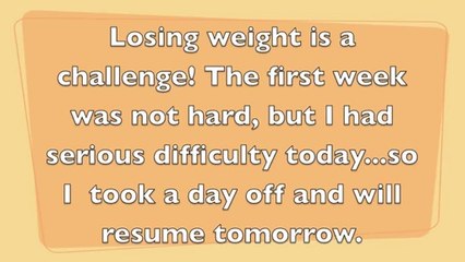 Nutrisystem Results - Week 1