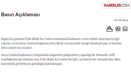 Köşk'ten "Karargahta 40 Paralel Paşa" Haberine Tepki