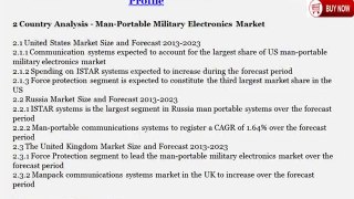 2023 Forecasts of Global Man-Portable Military Electronics Industry
