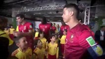 Cristiano Ronaldo embraced kids before the match Portugal vs Ghana (World Cup 2014)