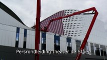 Bouw nieuw theater de Stoep in Beeld en Geluid - 22 - Rondleiding pers / Spijkenisse 2014