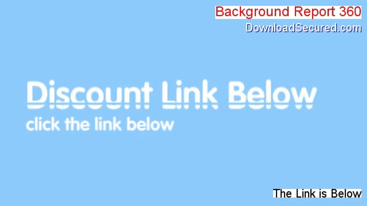Background Report 360 Reviews [See my Review 2014]