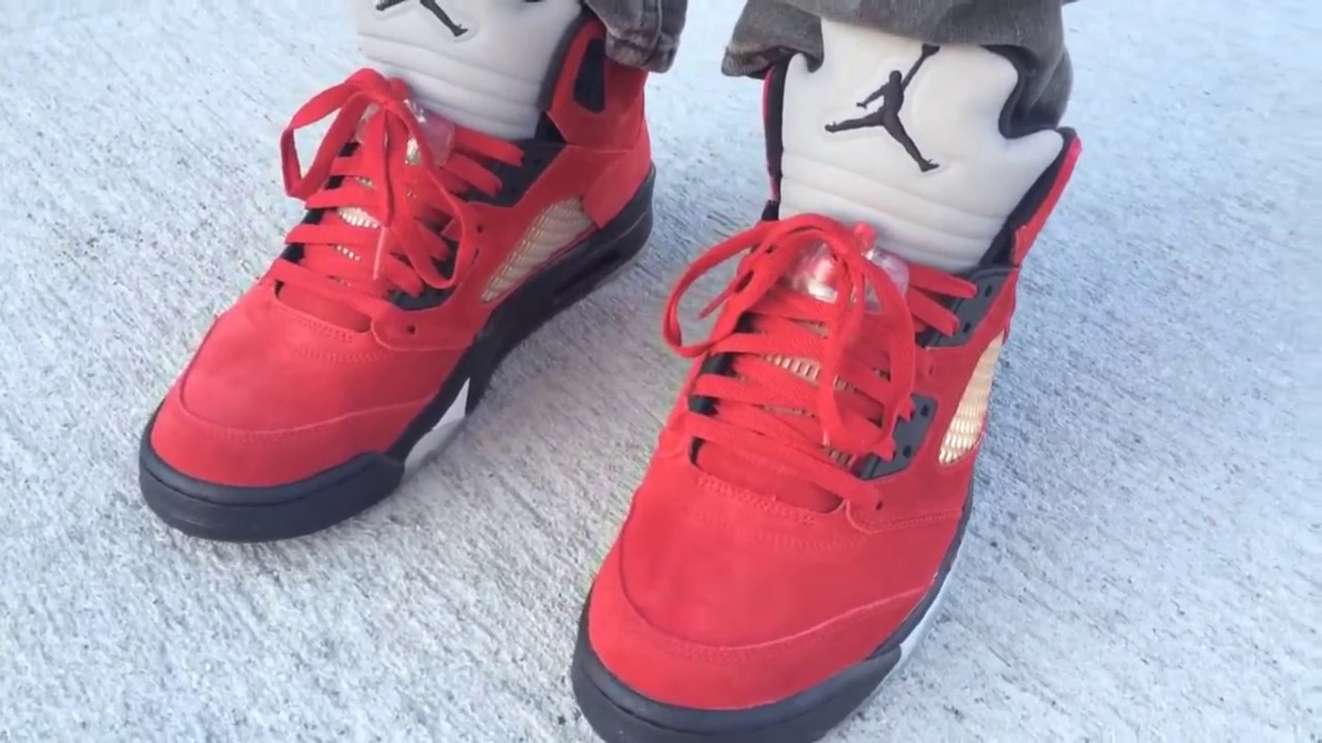 jordan 5 retro dmp raging bull red suede