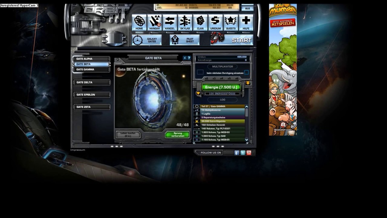 Darkorbit Galaxy Gate BUG