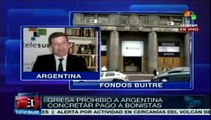 Inédita, prohibición a Argentina de concretar pago a bonistas