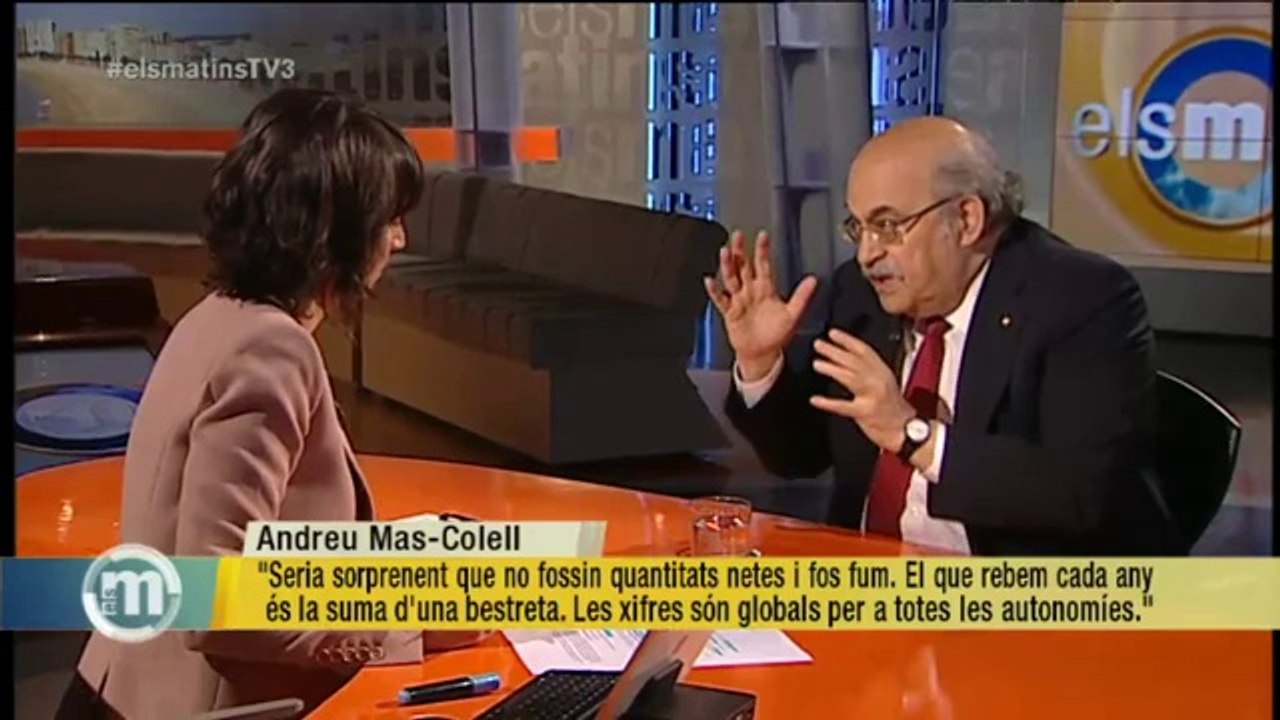 TV3 - Els Matins - Mas-Colell: "El sistema està totalment tensionat. S'està jugant amb foc"