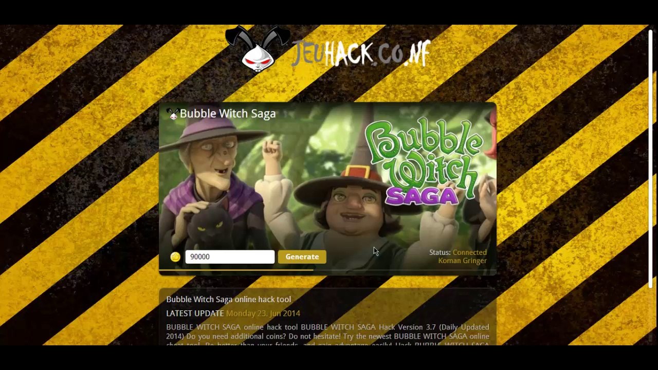 Bubble Witch Saga Hack Cheat Engine  $ WORKS $ ONLINE LINK !!!