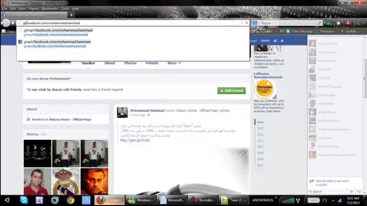 Protect your Facebook  account