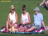 Sexual Gestures by the Girlfriend of Fielder Caught on Camera During the Match