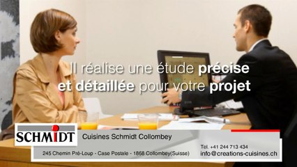 Cuisine équipée Schmidt Collombey aménagement meubles de cuisine