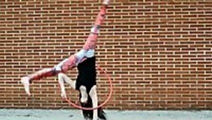 Amazing hula hoop skills
