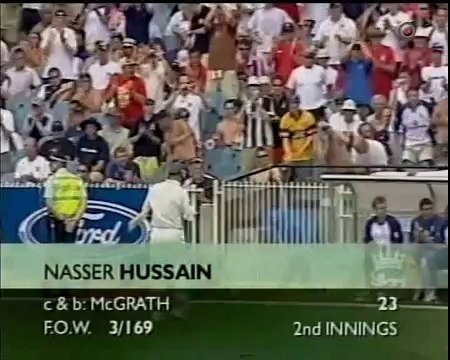 Best slower ball in cricket history GLENN MCGRATH YOU BEAUTY!