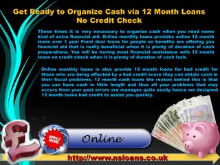 Loans for Bad Credit 12 Month @ http://www.nsloans.co.uk/
