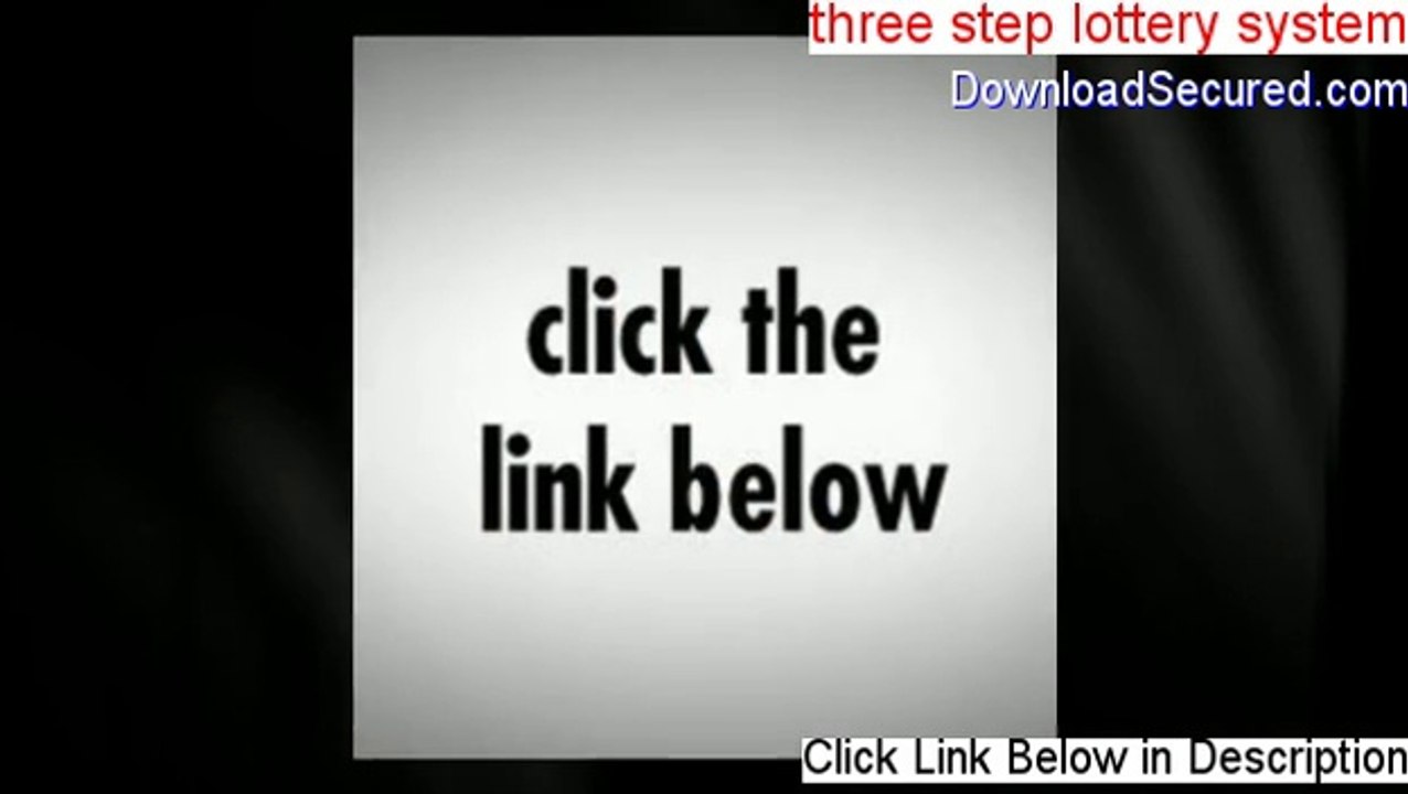 three step lottery system Review (Video Review)