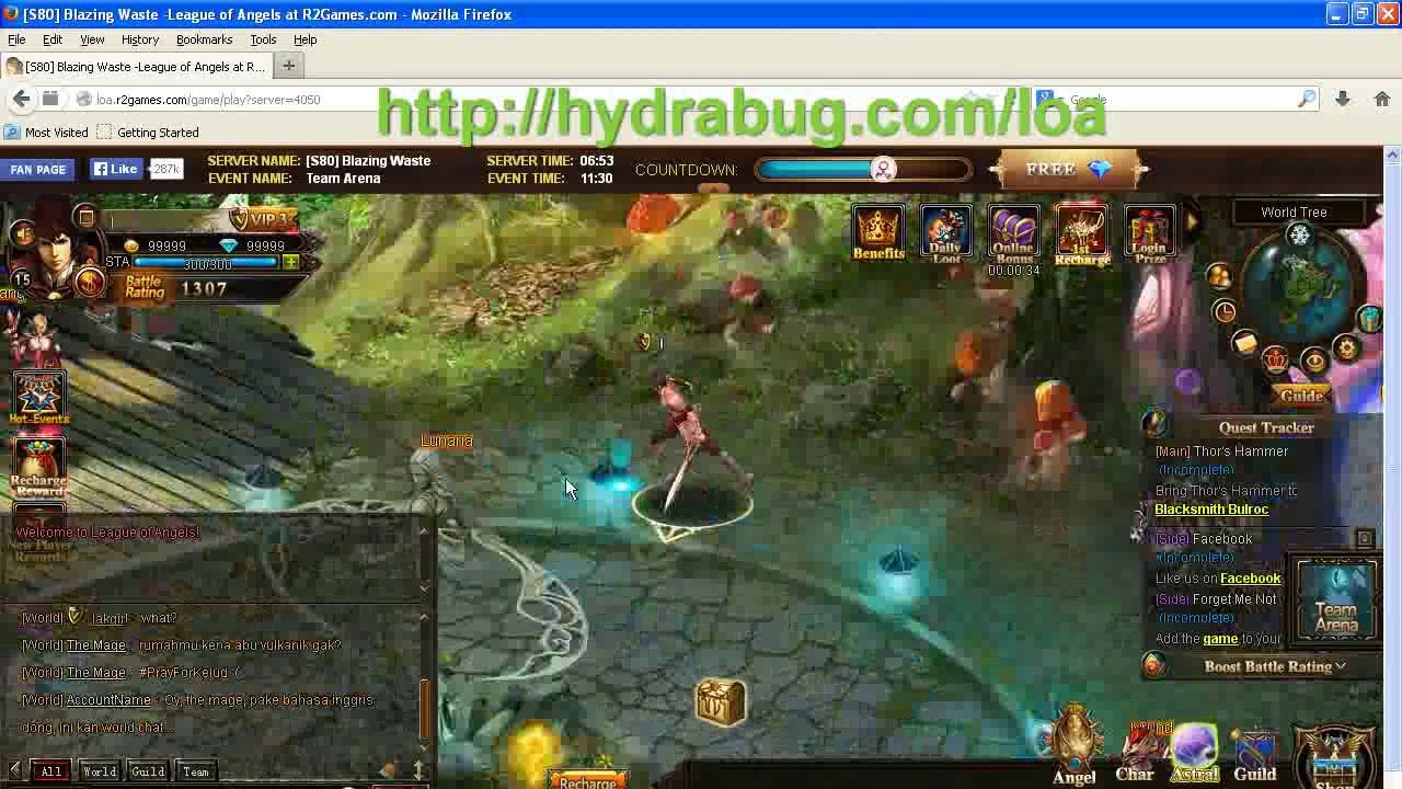 League of Angels Hack Diamonds Gold VIP