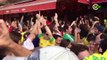 Brasileiros comemoram classificação do lado de fora do Maracanã