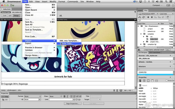 Creating Tables Importing Tabular Data