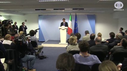 Bruxelles - Conferenza stampa del Presidente Renzi (28.06.14)
