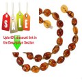 Discount Certified Genuine Baltic Amber Teething Necklace Baby Beads - Cognac Honey Olive-shape Beads Review
