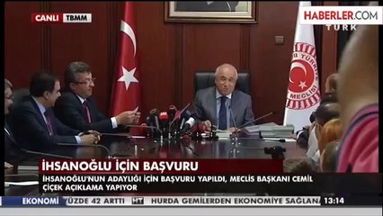 CHP ve MHP İhsanoğlu İçin TBMM'ye Başvurdu