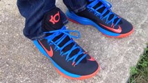 Cheap Kevin Durant Shoes,Cheap nike kevin durant 5 v away on feet