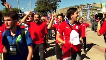 'Feliz regreso, chilenos', cantaron en Brasil