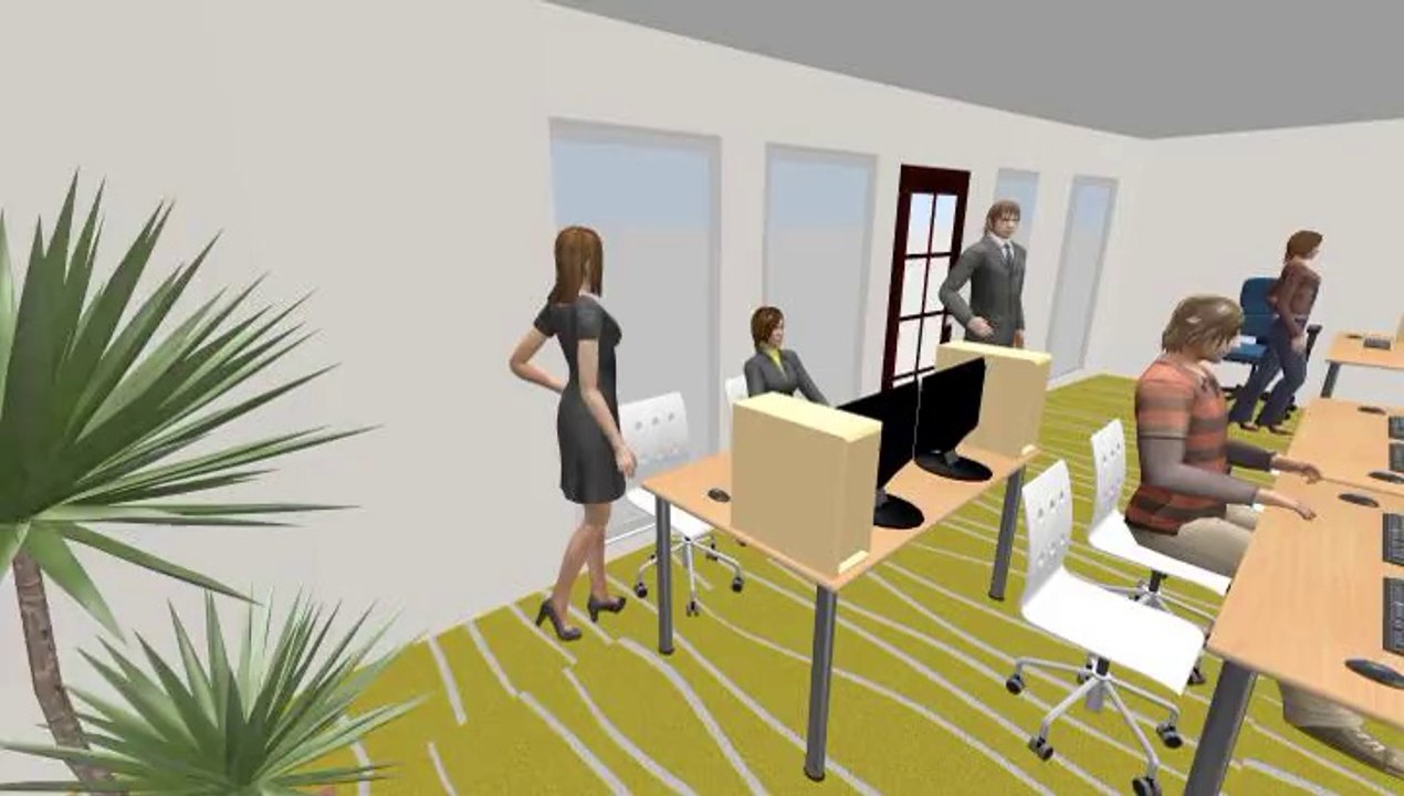 Salle informatique 3D visite virtuelle qualité niveau1