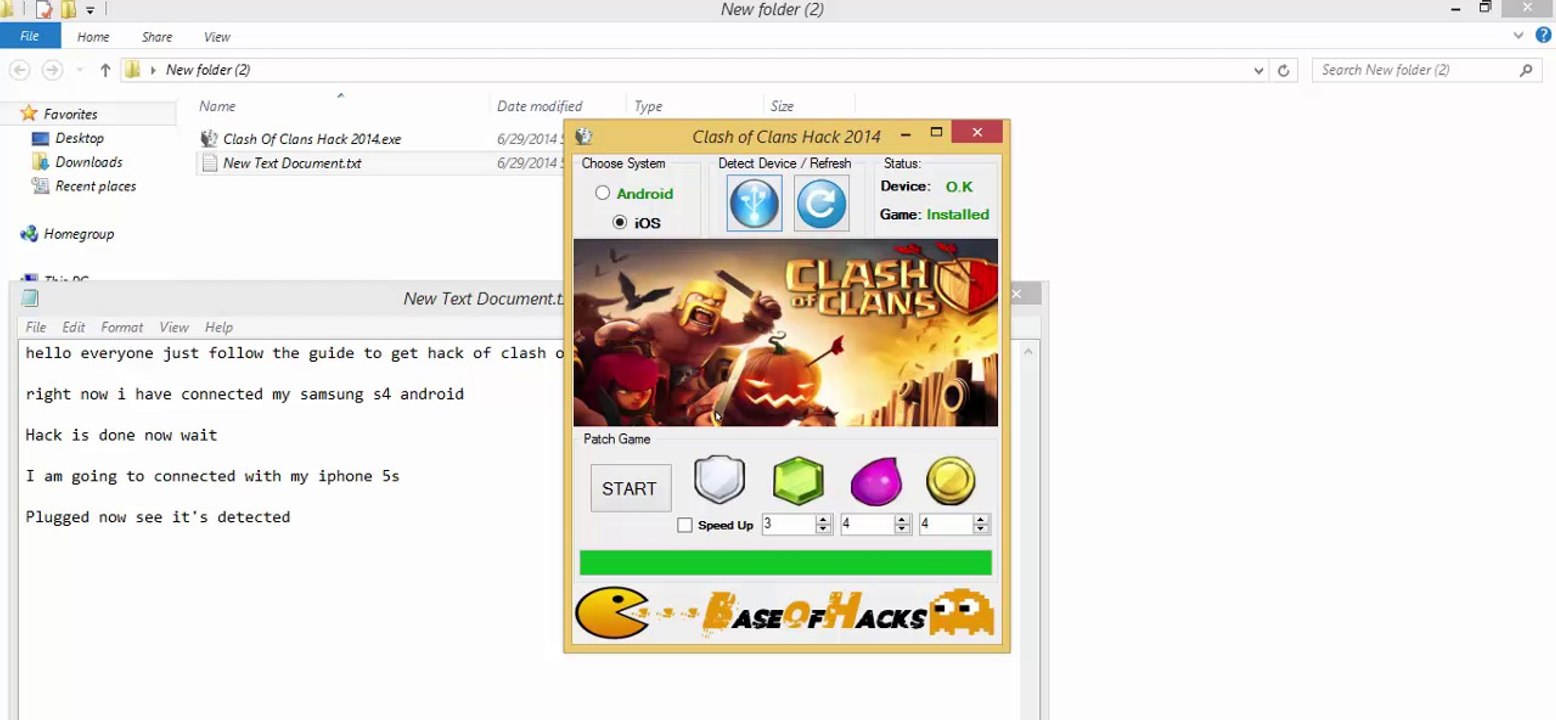 Clash of clans hack android apk [NO SURVEY]