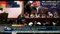 Bolivia: nuncia Evo Morales construcción de nueva planta petroquímica