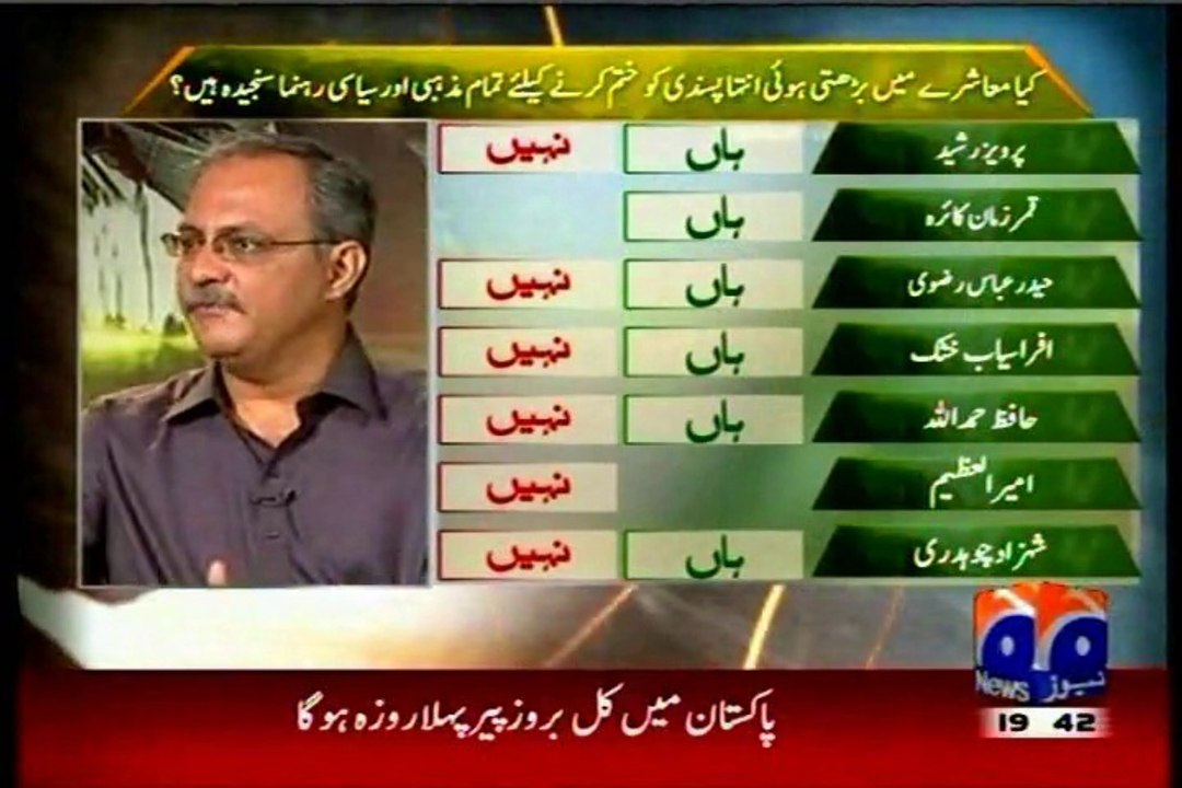 Part 2 GEO Jang Se Aman Tak Saleem Safi with MQM Haider Abbas Rizvi (29 JUNE 2014)