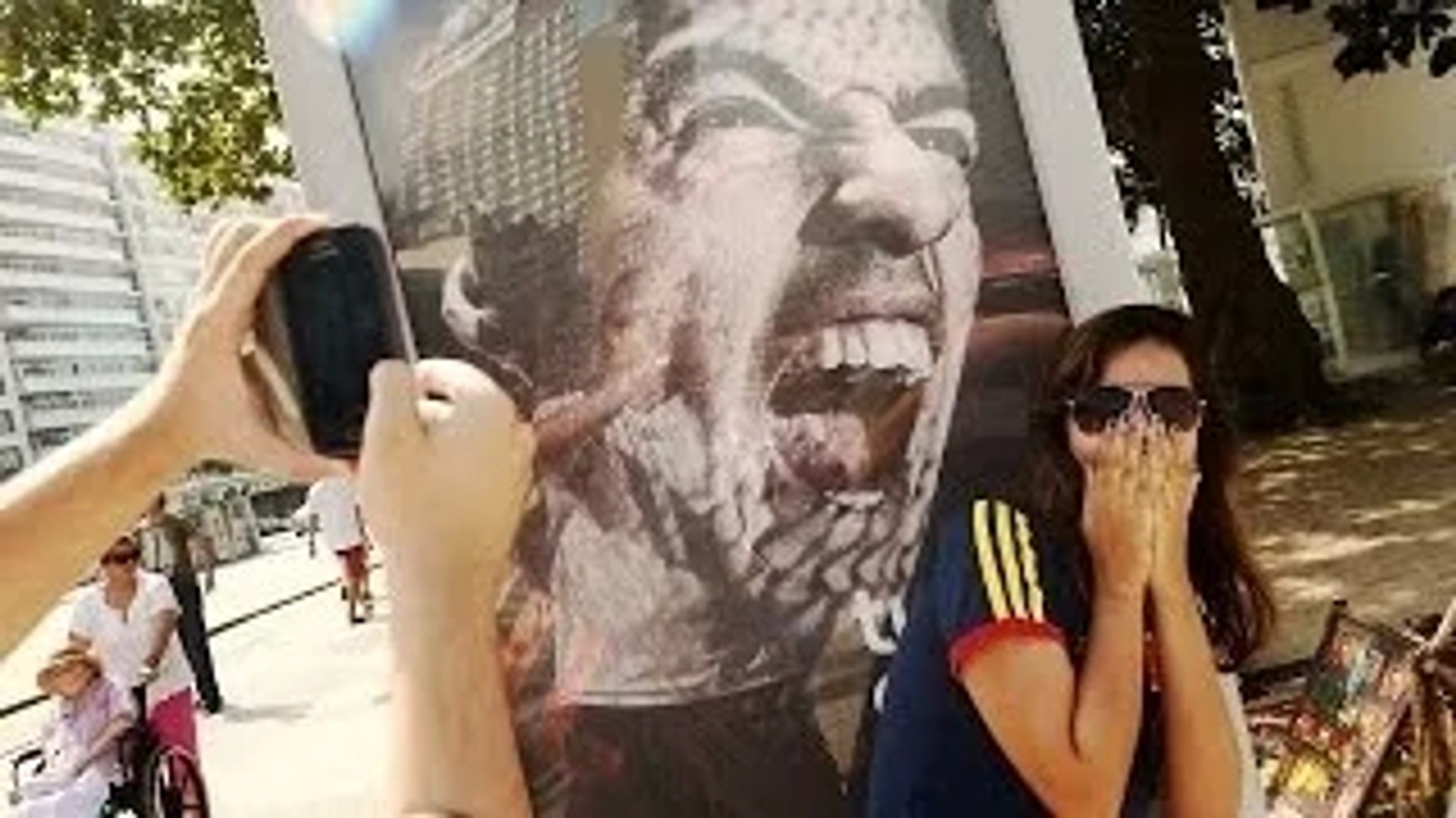 ⁣World Cup 2014 - Suarez Posters Become Tourist Attractions In Brazil