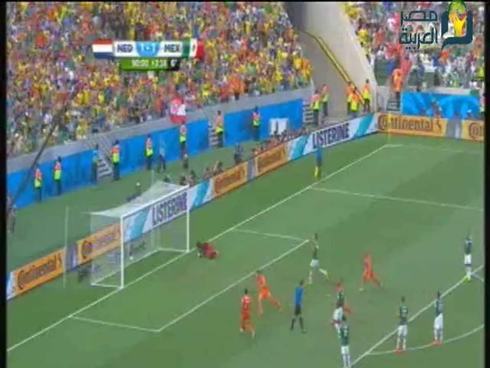 الهدف الثاني لهولاندا- هولاندا2-المكسيك1 -كأس العالم2014