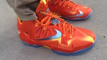 Cheap Lebron James Shoes Free Shipping,nike lebron 11 xi  preheat  forging iron on feet