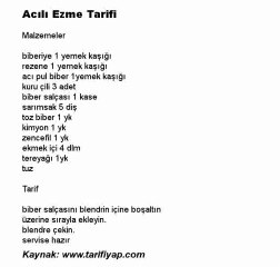 Acılı Ezme Tarifi